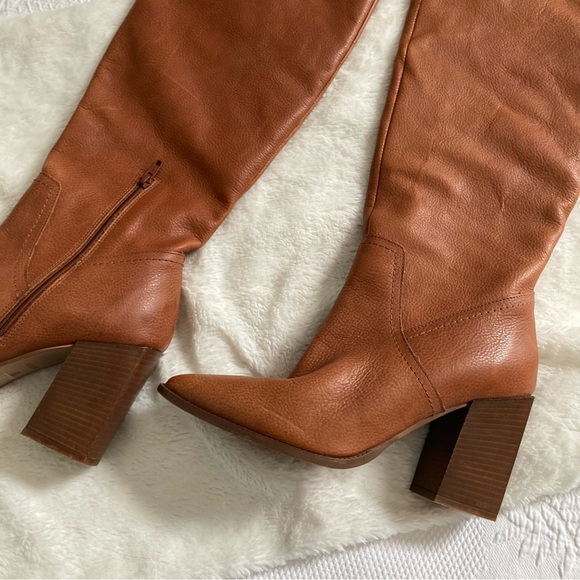 Free People Riley tall slouch boots pebble leather size 39, 8.5-9 - Picture 4 of 16